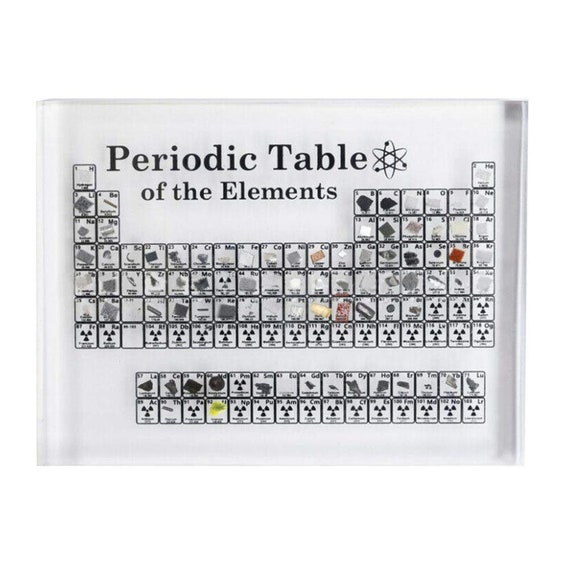 Tavola Periodica degli Elementi tascabile con veri elementi Per