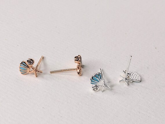 925 Silber Ohrstecker Damen - Hypoallergen Mit Seestern, Kreuz & Schleife