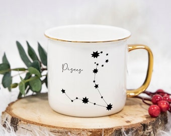 Pesci Caffè Porcellana Tazza Pesci Zodiaco Tazza Pesci Regalo Pesci Regalo Pesci Regalo Pesci Segno Zodiaco Pesci Astrologia Regalo Pesci Oroscopo