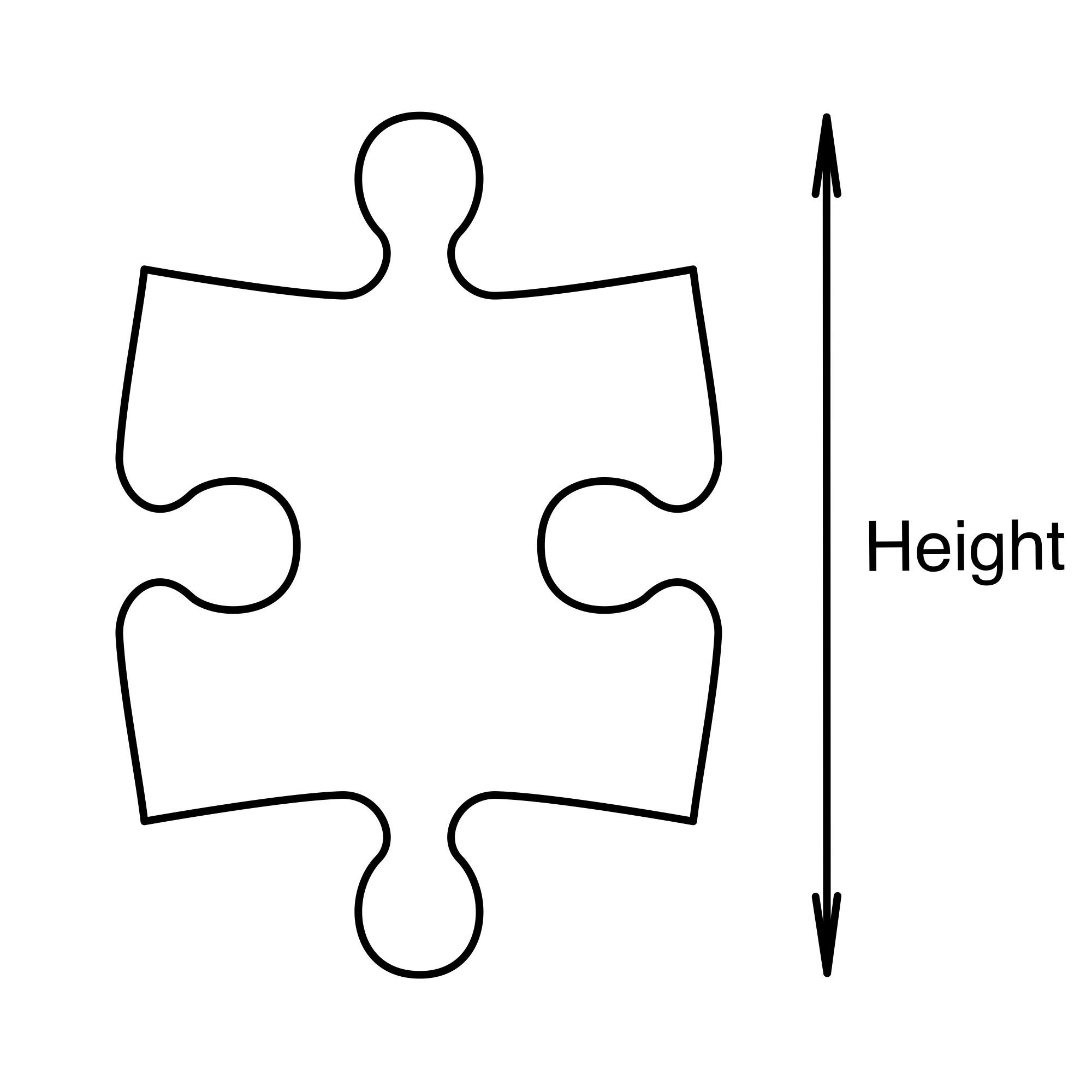 10x Wooden Jigsaw Puzzle Piece Shapes From 40mm Wide 3mm Etsy