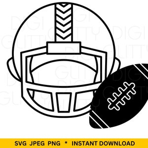 Football helmet svg, clipart of an American Football helmet and ball png | Instant download | SVG, PNG, jpg digital