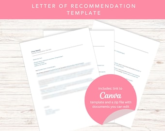 Recommendation Letter Templates (Word, Canva) Academic, Scholarship, Employee, Student, Character