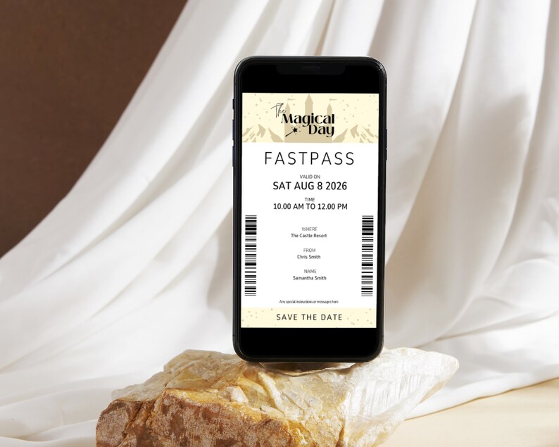 Fastpass Template for Invitations, Events and Special Occasions ...