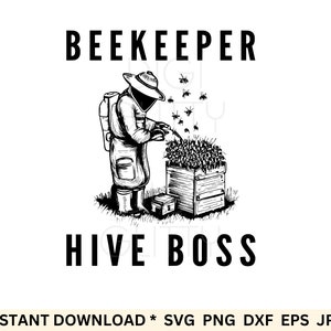 Imker: Bijenkorf baas svg, Imker ontwerp voor shirt, Bijenteelt hobby ontwerp, digitale download, gesneden bestand voor Cricut