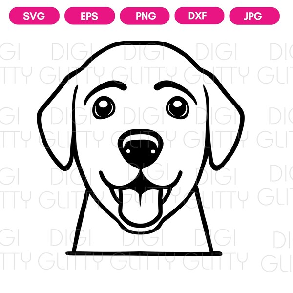 Labrador Retriever Outlines SVG - Laser Cutting, Cricut, Silhouette, Car Stickers, Iron-Ons, and More!