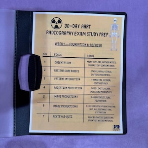 30-Day ARRT Radiography Exam Study Prep - X-ray Technologist Study Plan