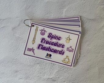 2026 Radiologic Tech Spine Flashcards | X-Ray Positioning Cards | Laminated Radiography Study Cards