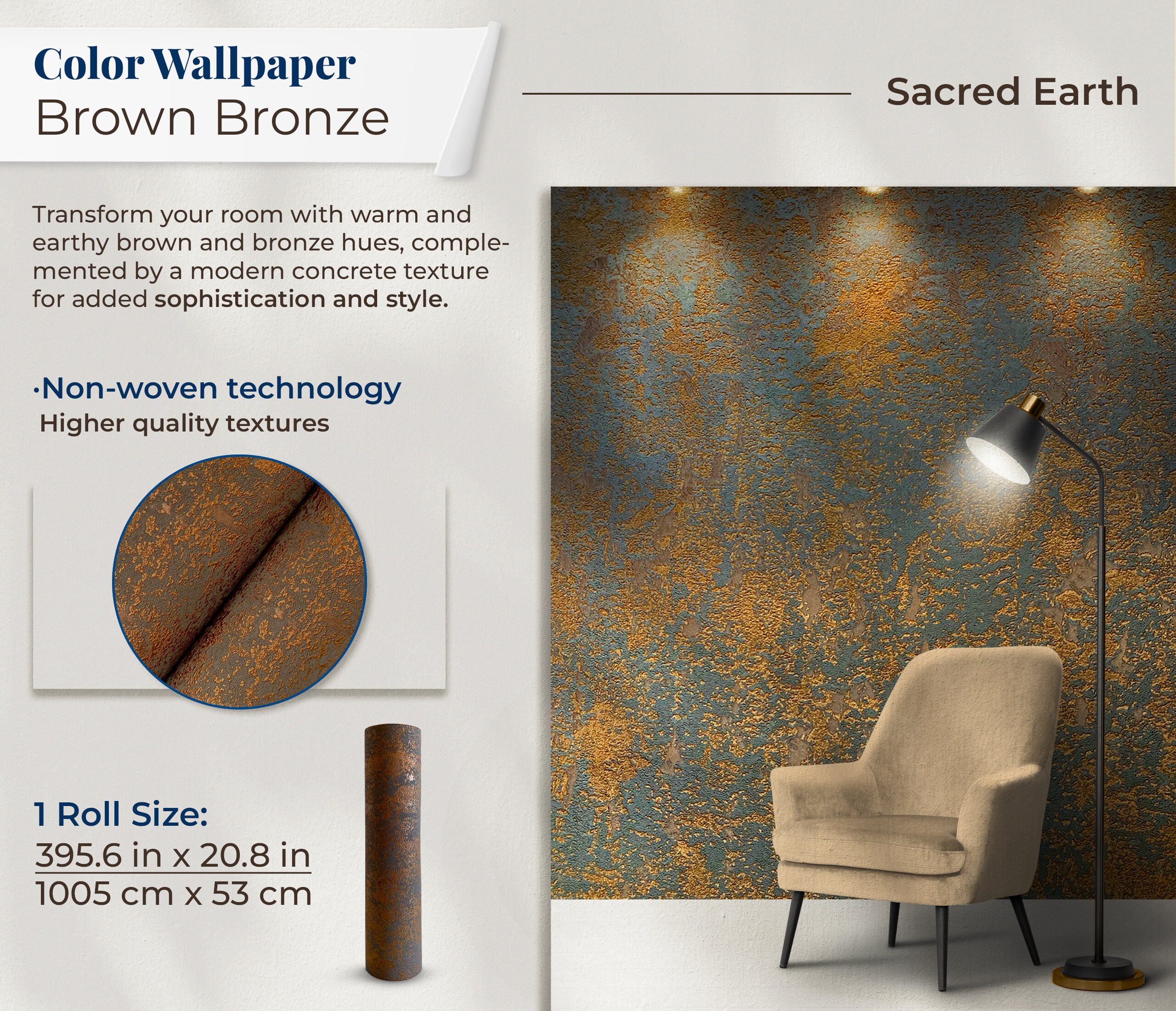 Bronze Wallpaper - Limited Abode