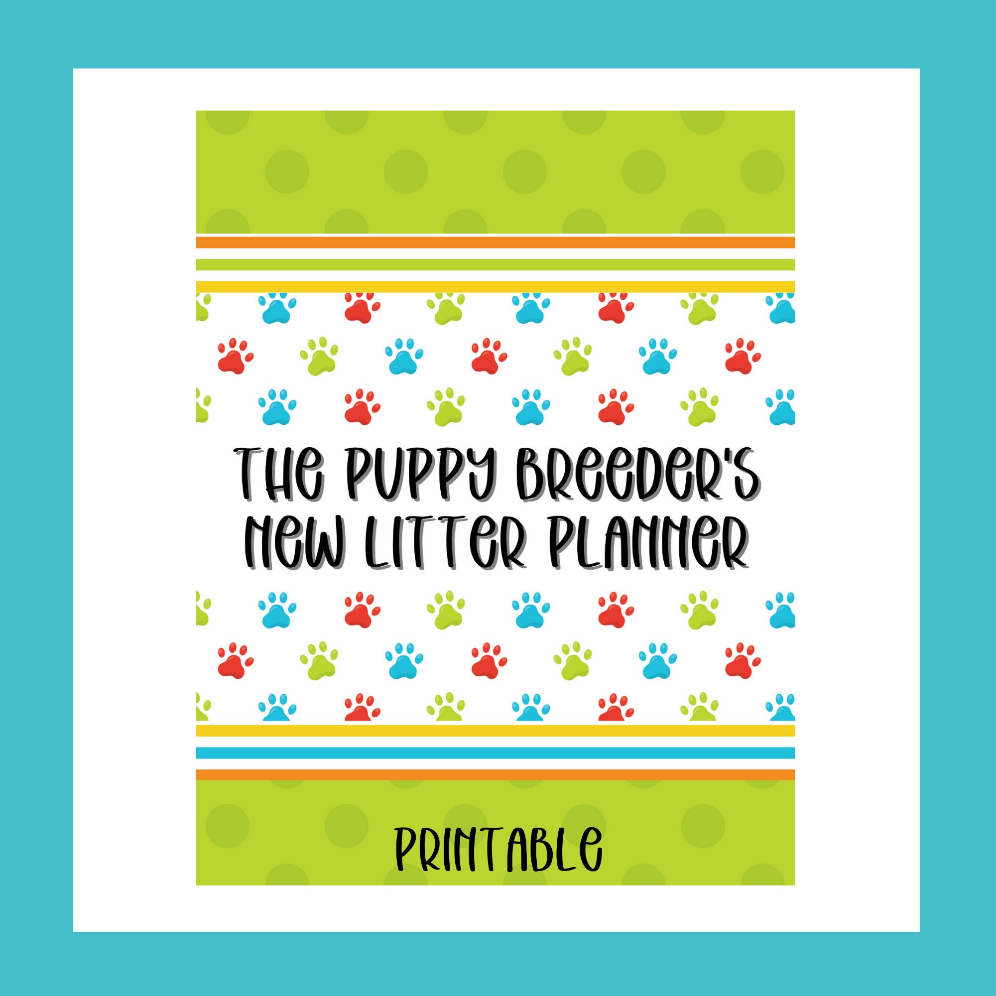 Puppy Breeder Whelping Litter Printable Tracking Charts and - Etsy UK