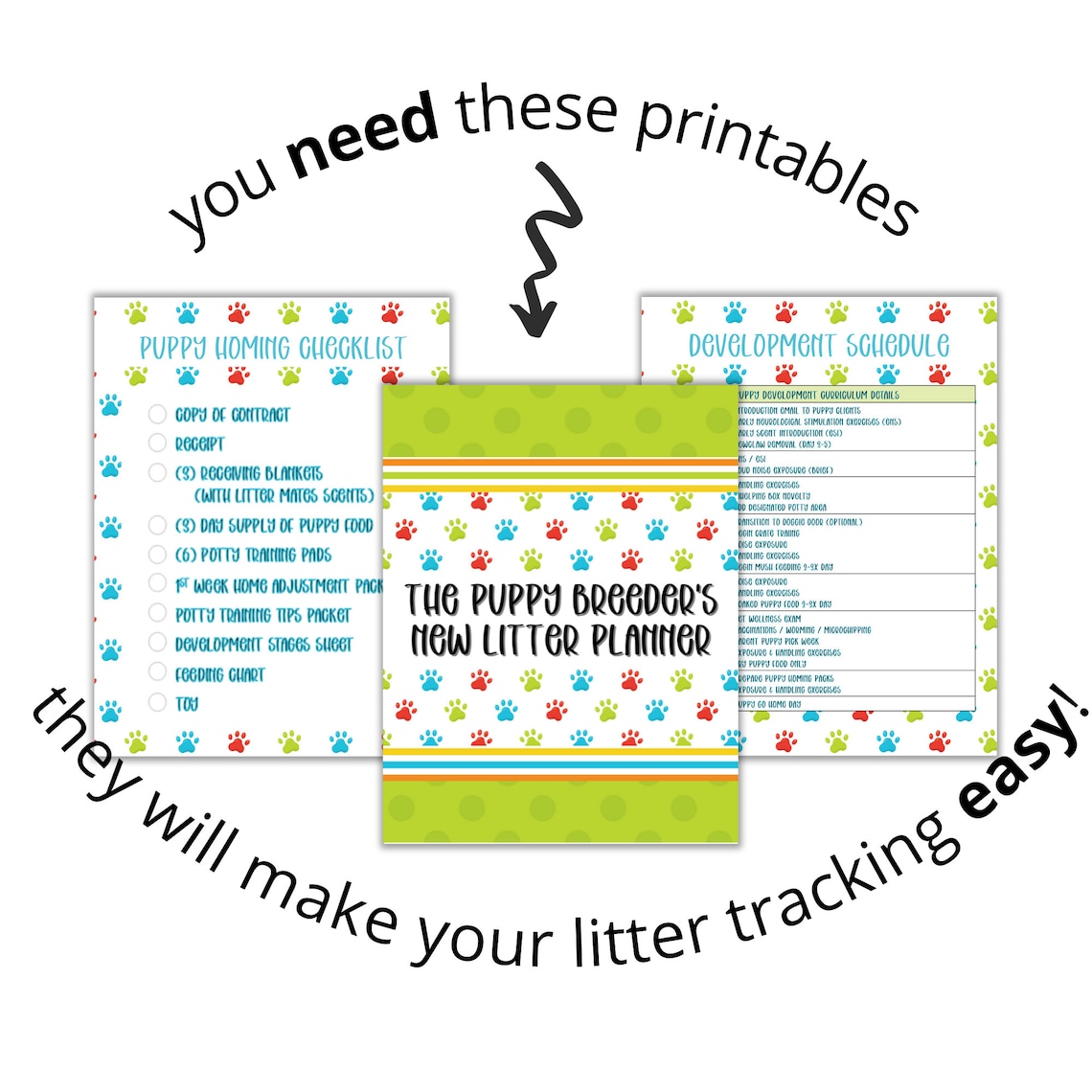 Puppy Breeder Whelping Litter Printable Tracking Charts and - Etsy