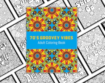 70s Groovy Adult Coloring Pages