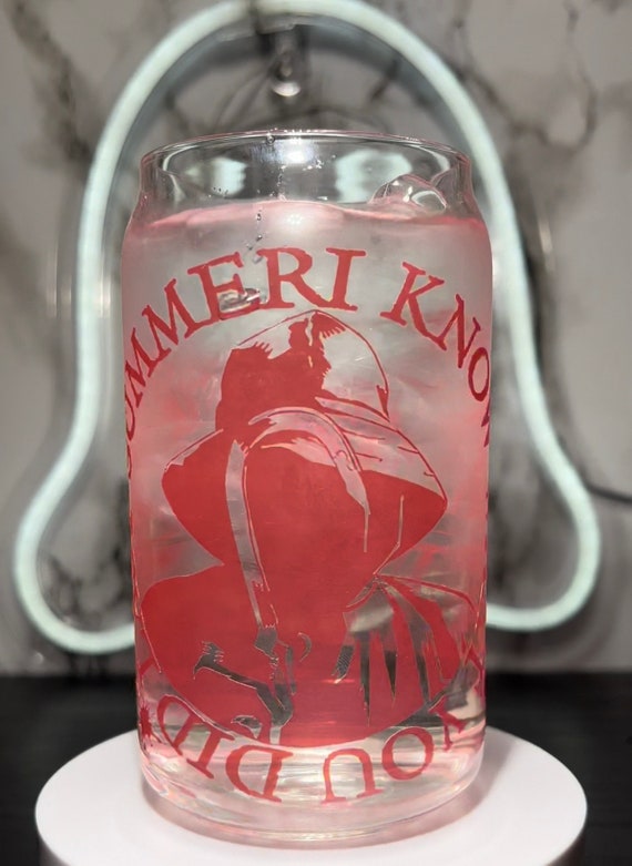 I Know What You Did Last Summer Fisherman Color Red Changing Permanent  Vinyl Libbey Beer Can Glass 