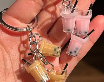 Kawaii Boba Tea Keychains | Assorted Colors with Straws