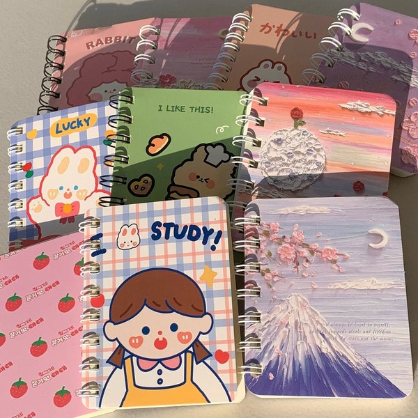 Assorted Kawaii Mini Spiral Notebooks