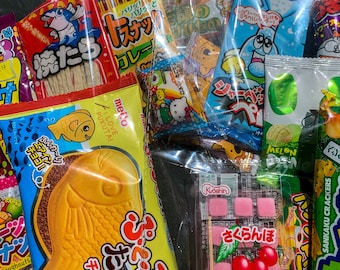 5-25 Stück japanische Snack-Überraschungsbeutel | Zufällige Mischung aus süßen und salzigen Snacks