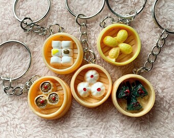 5pc Kawaii Food Keychains | Various Dim Sum Dishes