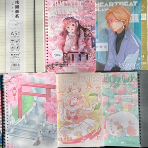 Assorted Kawaii Notebooks | Spiral & Woven Spines with Various Designs