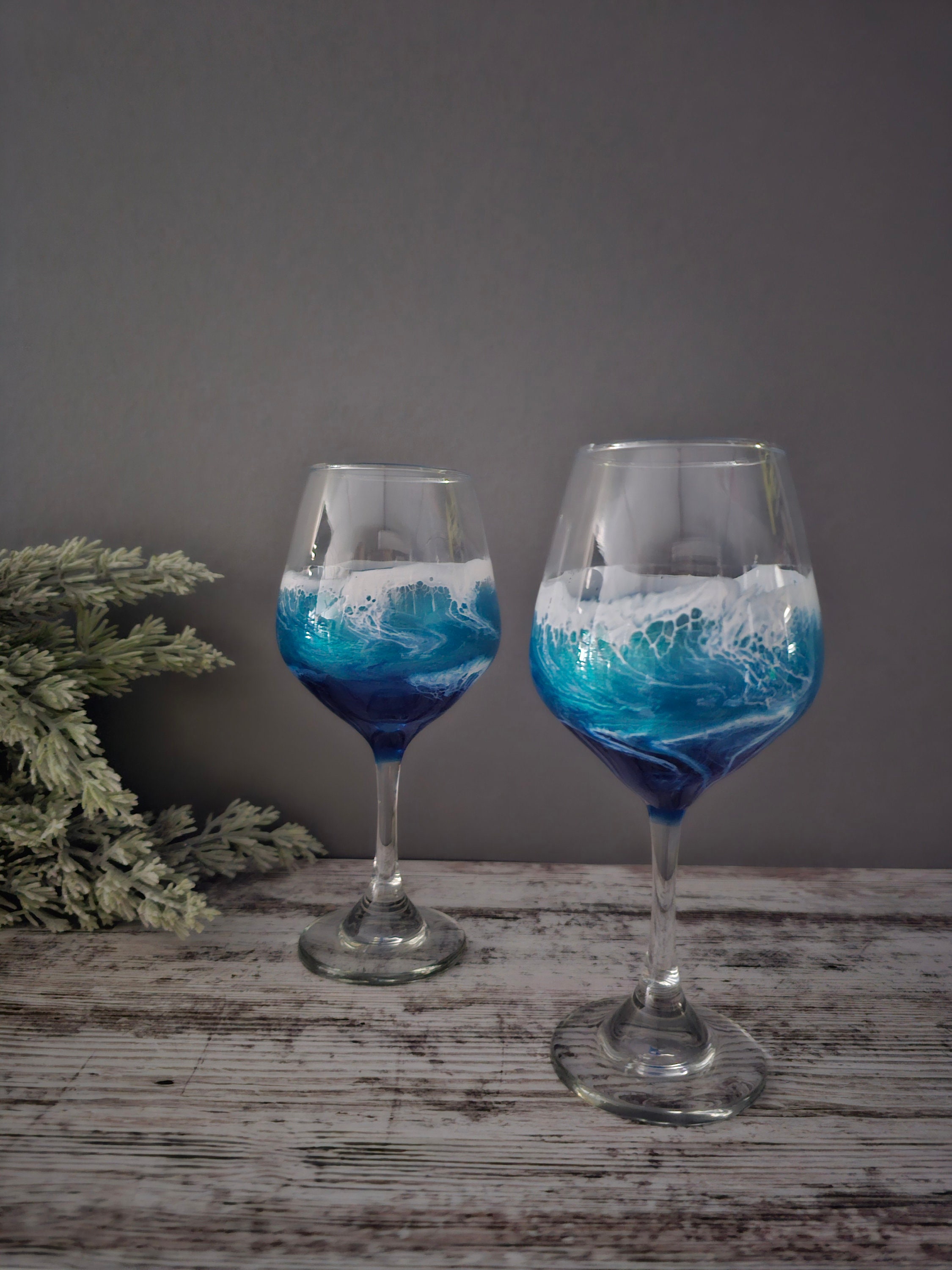 Coastal Wine Glasses - Etsy