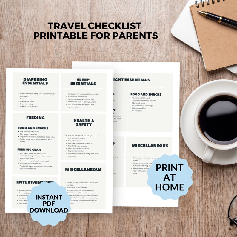 Printable Toddler Packing List, Traveling With A Toddler Checklist