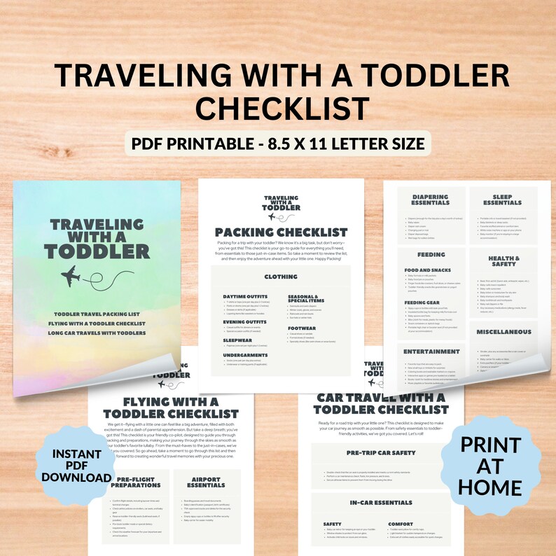 Printable Toddler Packing List, Traveling With A Toddler Checklist