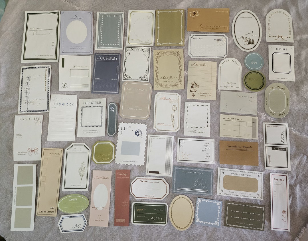 50 Mixed Vintage Junk Journal Ephemera Papers Pack - Etsy Australia