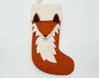 Finlay Fuchs Weihnachtsstrumpf zum Aufnähen Herz aus Filz