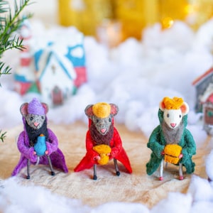 Crèche de Noël Les trois souris sages