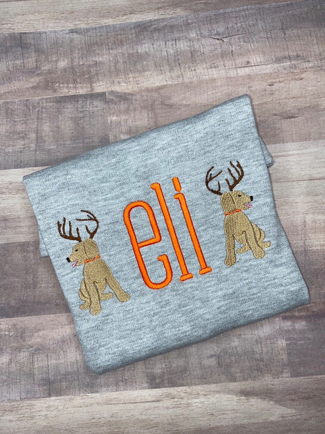 Hunting Dog Embroidery Shirt Boys Hunting Monogram Shirt Etsy