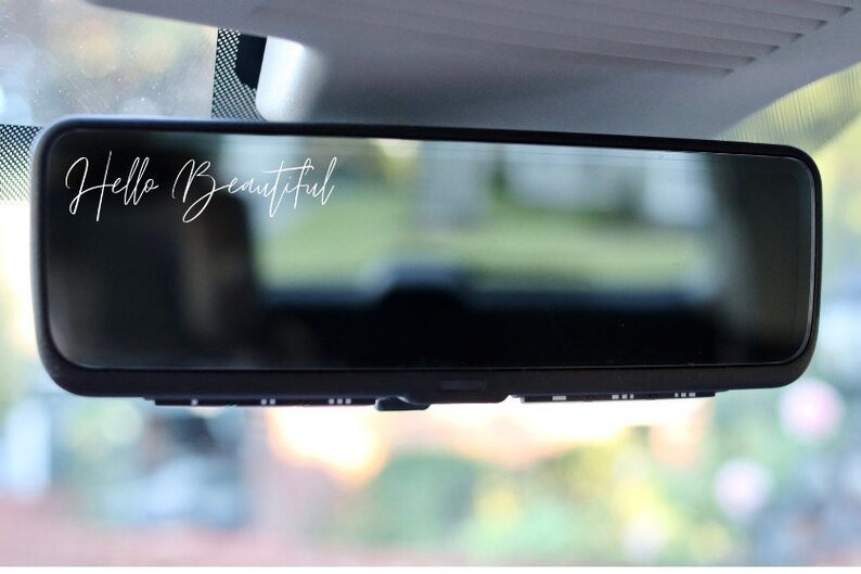 Personalized Rear View Mirror Decals Add a Personal Touch to Etsy
