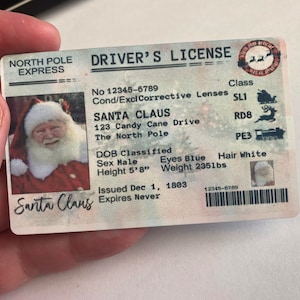 Santa's Sleigh / Verloren rijbewijs / Santa Rijbewijs / Santa Rijbewijs / Kerstversiering