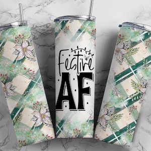 Merry Christmas Tumbler with Straw - Winter Tumbler Christmas Gift For Her - Tumbler for Holiday Gift For Her- Christmas tumbler