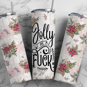 Merry Christmas Tumbler with Straw - Winter Tumbler Christmas Gift For Her - Tumbler for Holiday Gift For Her- Christmas tumbler