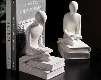 Reader | Bookend | Sculpture | Statue | Home decor