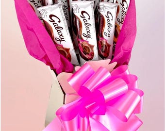 Cesto regalo con bouquet di cioccolatini Galaxy