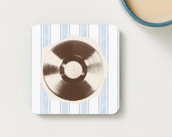 Sottobicchieri minimalisti in vinile stile retrò vintage