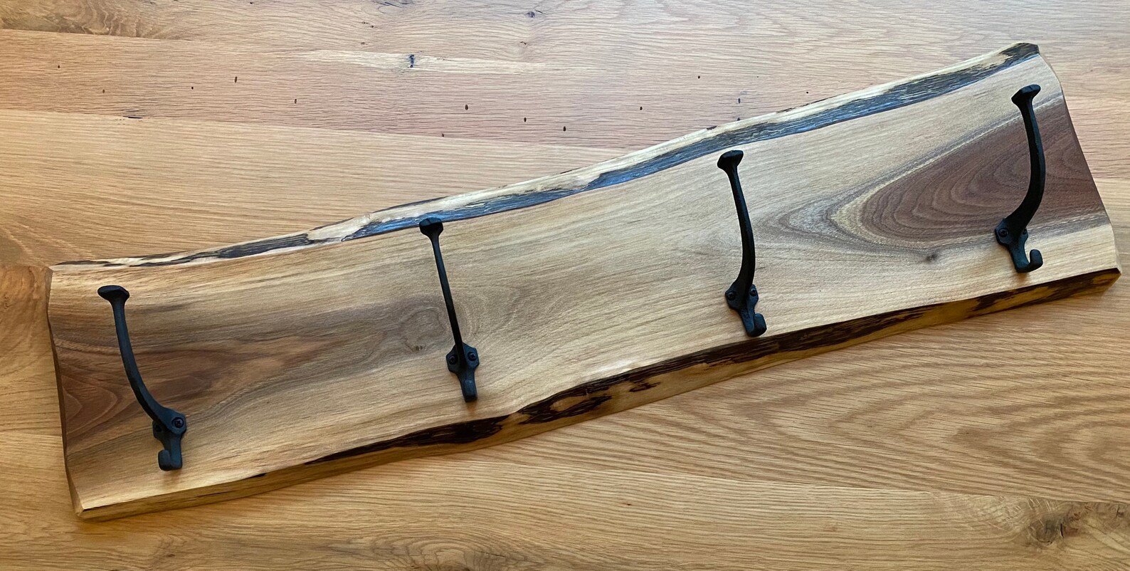 Live Edge Coat Rack Etsy