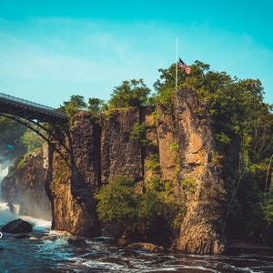 Landscape Wall Art - Paterson Great Falls, New Jersey - Waterfall Photography Artwork - Digital Download
