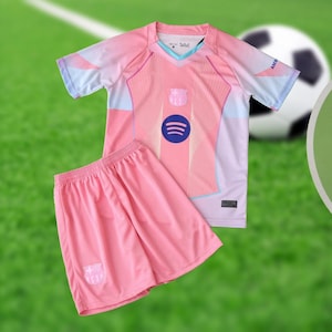 Kids Soccer Jersey Pink Barcelona Concept Kit