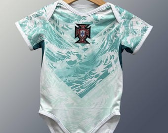 Body de bebé de Portugal / Body de bebé del Mundial / Conjunto de bebé aficionado al fútbol / Pelele de Portugal / Baby Shower de fútbol