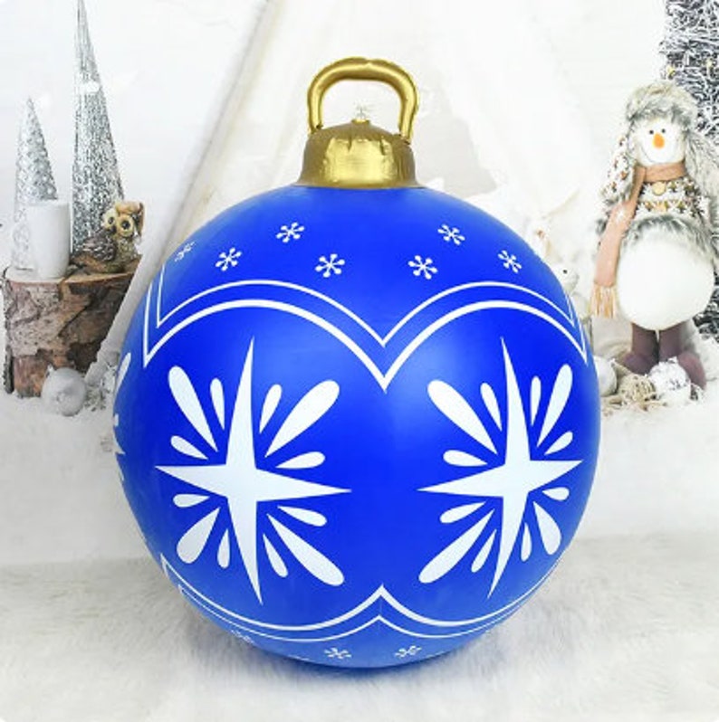 Inflatable Christmas Ball Ornaments Large Xmas Tree Etsy Australia