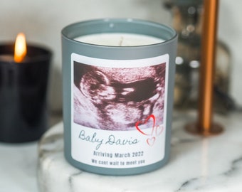 Baby Scan Candles, Gender Reveal Gift Ideas, New Mum Candle Gift