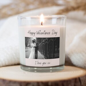 Valentines Day Personalised Photo Candle, Photo Candles