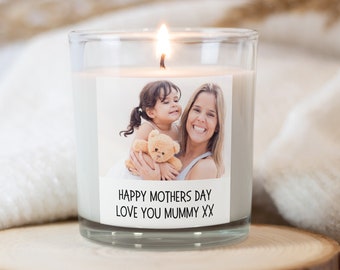 Custom Photo Candle, Photo Gift for Mum, Mothers Day Photo Candles