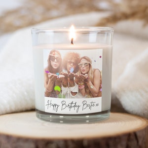 Personalised Photo Candle, Photo Gift for Friend, Birthday Photo Candles