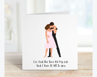 Dirty Dancing Inspired Greeting Card, Baby and Johnny Card, Personalised Card