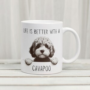 Light Cavapoo Mug, Dog Lover Gift