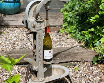 Antique French Cast Iron Wine Bottle Corker - Working decorative piece