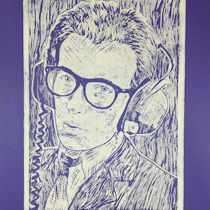 Elvis Costello Headphones colour prints