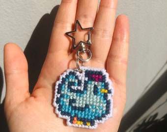 Stardew Blue Chicken Keychain