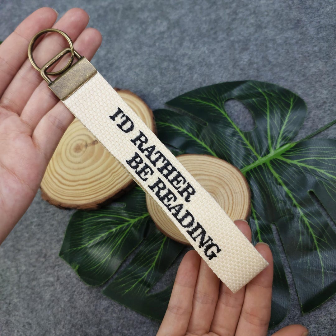 Reading Rope Keychain Embroidered Book Keychain, Funny Book Quote, Teacher Gift - Etsy